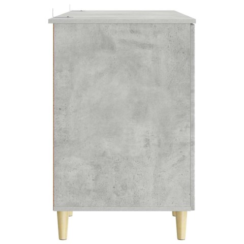 BIURKO BETONOWY SZARY 142,5 X 50 X 75 CM DREWNO INŻYNIERYJNE