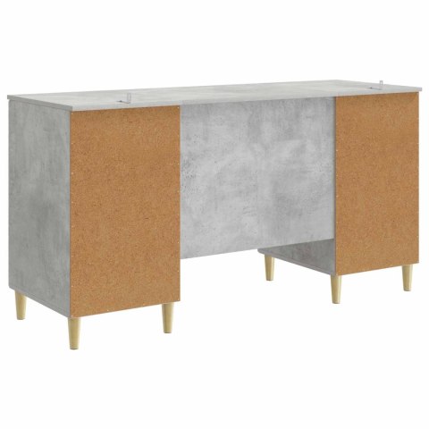 BIURKO BETONOWY SZARY 142,5 X 50 X 75 CM DREWNO INŻYNIERYJNE