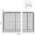 GABION Z DRUTU 3,5 MM I SIATKĄ 5X2,5 CM 1050X100X150 CM