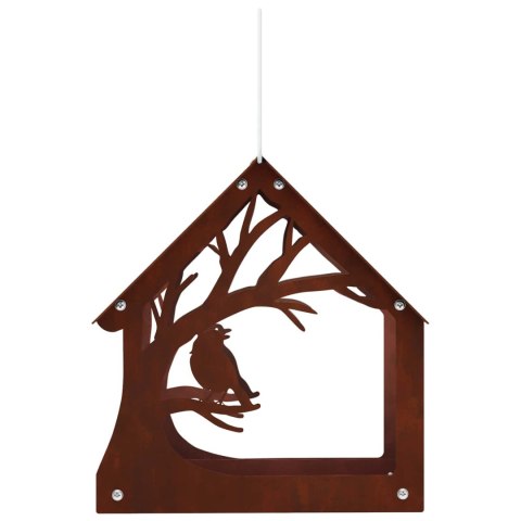 WISZĄCY KARMNIK DLA PTAKÓW STAL KORTENOWSKA RDZAWY