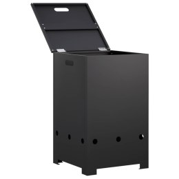 VidaXL Obudowa butli gazowej 40 x 40 x 66 cm Stal Czarny