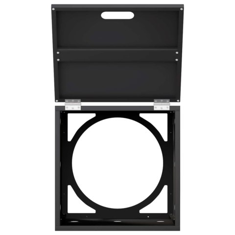 VidaXL Obudowa butli gazowej 40 x 40 x 66 cm Stal Czarny
