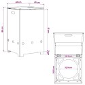 VidaXL Obudowa butli gazowej 40 x 40 x 66 cm Stal Czarny