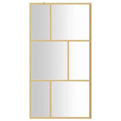 ŚCIANKA PRYSZNICOWA PRZEZROCZYSTE SZKŁO ESG ZŁOTA 100X195 CM