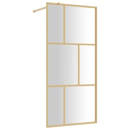 ŚCIANKA PRYSZNICOWA PRZEZROCZYSTE SZKŁO ESG ZŁOTA 90X195 CM