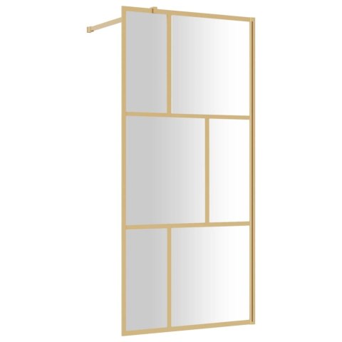 ŚCIANKA PRYSZNICOWA PRZEZROCZYSTE SZKŁO ESG ZŁOTA 90X195 CM