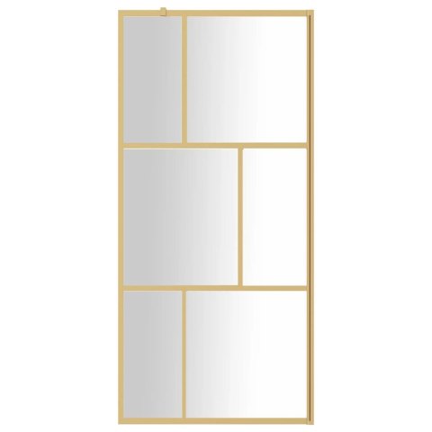 ŚCIANKA PRYSZNICOWA PRZEZROCZYSTE SZKŁO ESG ZŁOTA 90X195 CM