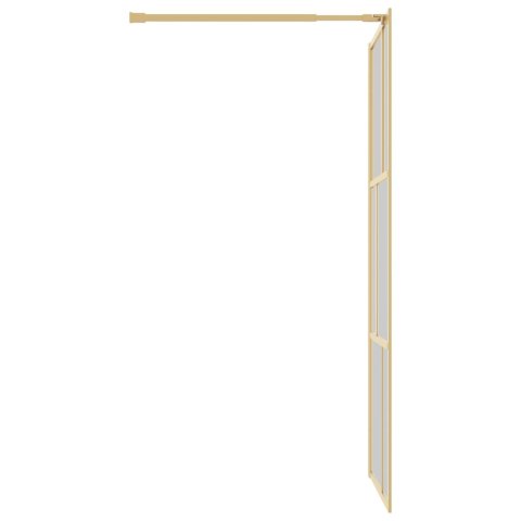 ŚCIANKA PRYSZNICOWA PRZEZROCZYSTE SZKŁO ESG ZŁOTA 90X195 CM