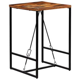STOLIK BAROWY Z LITEGO DREWNA ODZYSKANEGO 70 X 70 X 106 CM