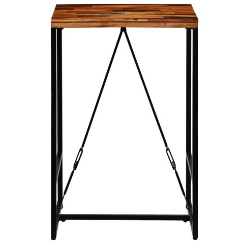 STOLIK BAROWY Z LITEGO DREWNA ODZYSKANEGO 70 X 70 X 106 CM