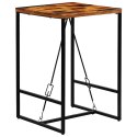 STOLIK BAROWY Z LITEGO DREWNA ODZYSKANEGO 70 X 70 X 106 CM