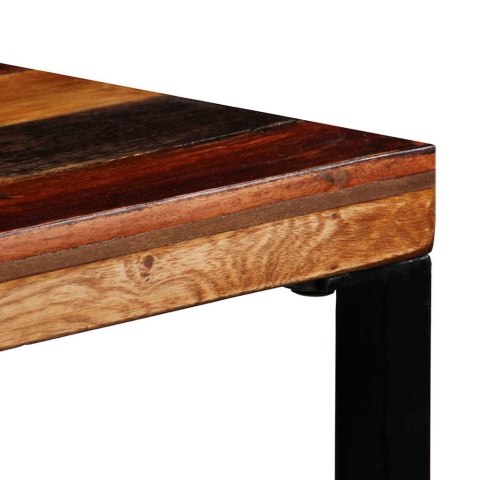 STOLIK BAROWY Z LITEGO DREWNA ODZYSKANEGO 70 X 70 X 106 CM