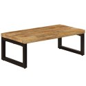 STOLIK KAWOWY 100X50X35 CM LITE DREWNO MANGO I STAL