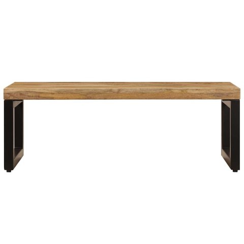 STOLIK KAWOWY 100X50X35 CM LITE DREWNO MANGO I STAL
