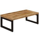 STOLIK KAWOWY 100X50X35 CM LITE DREWNO MANGO I STAL