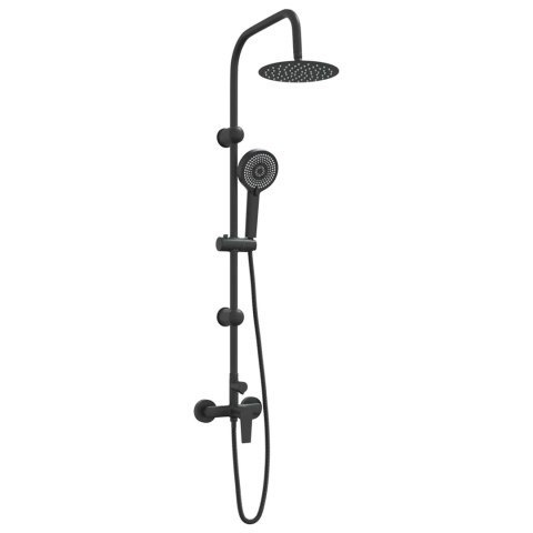 SYSTEM PRYSZNICOWY CZARNY STAL NIERDZEWNA 21 X 48 X 112 CM