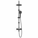 SYSTEM PRYSZNICOWY CZARNY STAL NIERDZEWNA 21 X 48 X 112 CM