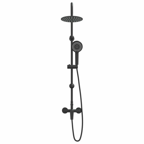 SYSTEM PRYSZNICOWY CZARNY STAL NIERDZEWNA 21 X 48 X 112 CM