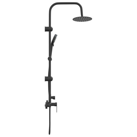 SYSTEM PRYSZNICOWY CZARNY STAL NIERDZEWNA 21 X 48 X 112 CM