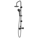 SYSTEM PRYSZNICOWY CZARNY STAL NIERDZEWNA 21 X 48 X 112 CM