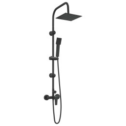 VidaXL System Prysznicowy Czarny Stal nierdzewna 21 x 48 x 112 cm