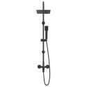 VidaXL System Prysznicowy Czarny Stal nierdzewna 21 x 48 x 112 cm