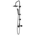 VidaXL System Prysznicowy Czarny Stal nierdzewna 21 x 48 x 112 cm
