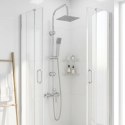 SYSTEM PRYSZNICOWY CHROMOWANY STAL NIERDZEWNA 21 X 48 X 112 CM