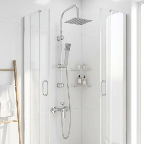 SYSTEM PRYSZNICOWY CHROMOWANY STAL NIERDZEWNA 21 X 48 X 112 CM