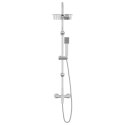 SYSTEM PRYSZNICOWY CHROMOWANY STAL NIERDZEWNA 21 X 48 X 112 CM