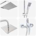 SYSTEM PRYSZNICOWY CHROMOWANY STAL NIERDZEWNA 21 X 48 X 112 CM