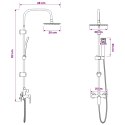 SYSTEM PRYSZNICOWY CHROMOWANY STAL NIERDZEWNA 21 X 48 X 112 CM