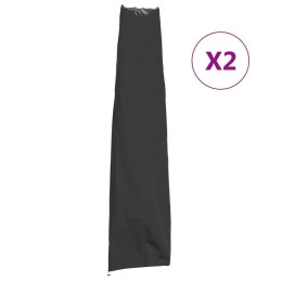 POKROWCE NA PARASOL OGRODOWY 2 SZT. 190X50/30 CM OXFORD 420D
