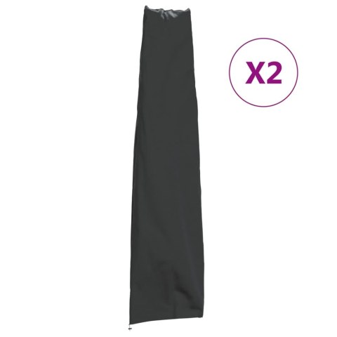 POKROWCE NA PARASOL OGRODOWY 2 SZT. 190X50/30 CM OXFORD 420D