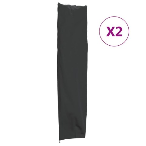 POKROWCE NA PARASOL OGRODOWY 2 SZT. 240X57/57 CM OXFORD 420D