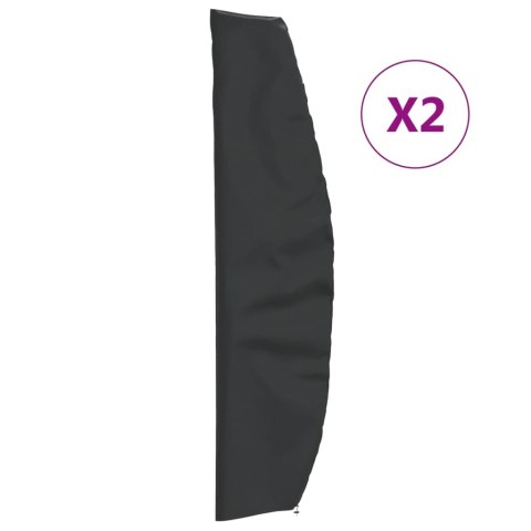 POKROWCE NA PARASOL OGRODOWY 2 SZT. 265X50/70/40 CM OXFORD
