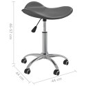 TABORET KOSMETYCZNY SZARY SZTUCZNA SKÓRA