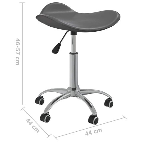 TABORET KOSMETYCZNY SZARY SZTUCZNA SKÓRA