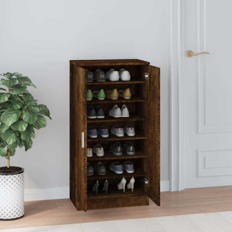PÓŁKA NA BUTY PRZYDYMIONY DĄB 55X35X108 CM