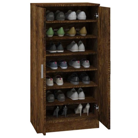 PÓŁKA NA BUTY PRZYDYMIONY DĄB 55X35X108 CM