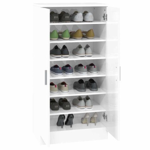 SZAFA NA BUTY WYSOKI POŁYSK BIAŁA 55X35X108 CM