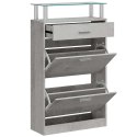 SZAFKA NA BUTY SZAROŚĆ BETONU 63X24X104 CM