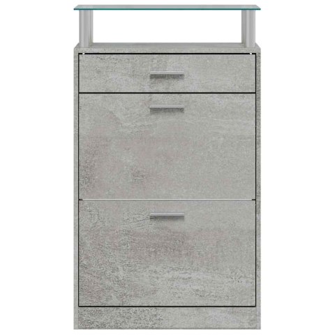 SZAFKA NA BUTY SZAROŚĆ BETONU 63X24X104 CM