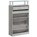 SZAFKA NA BUTY SZAROŚĆ BETONU 63X24X104 CM