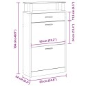 SZAFKA NA BUTY SZAROŚĆ BETONU 63X24X104 CM