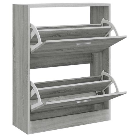 SZAFKA NA BUTY SZARY DĄB SONOMA 63X24X81 CM