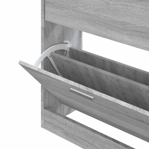 SZAFKA NA BUTY SZARY DĄB SONOMA 63X24X81 CM