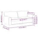 2-OSOBOWA SOFA KOLOR CAPPUCCINO 140 CM SZTUCZNA SKÓRA