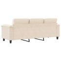 3-OSOBOWA SOFA BEŻOWY 180 CM TAPICEROWANA MIKROFIBRĄ