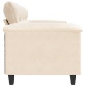 3-OSOBOWA SOFA BEŻOWY 180 CM TAPICEROWANA MIKROFIBRĄ